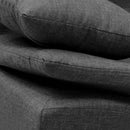 Divano Letto 190x83x93 cm in Microfibra Grigio Scuro