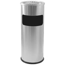 Cestino Gettacarte Posacenere Ø24,7 cm in Acciaio 10L per Interno Esterno