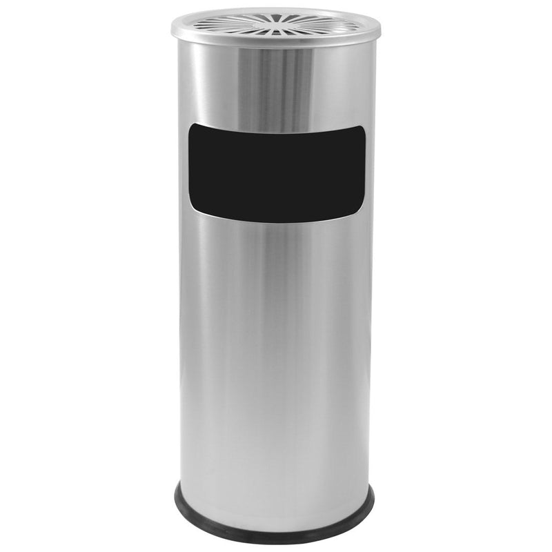 Cestino Gettacarte Posacenere Ø24,7 cm in Acciaio 10L per Interno Esterno