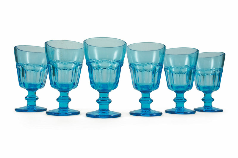 Set 6 Calici Ø8,5x14 cm in Vetro Villa d'Este Home Tivoli Floyd Blu