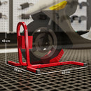 Blocca Ruota Moto 60x55x43 cm Regolabile su 3 Livelli da 250 kg max in Metallo Rosso      