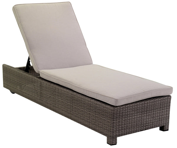 Garten-Sonnenliege aus Polyrattan mit Adami Atlanta Grey Kissen acquista