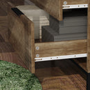 Cassettiera 3 Cassetti Antiribaltamento 62x35x82 cm in Legno e Metallo Marrone Scuro   