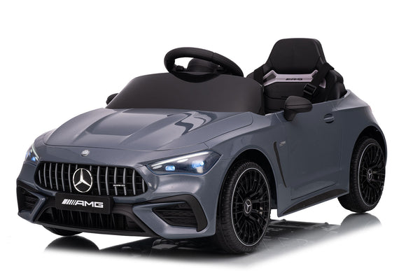 acquista Macchina Elettrica per Bambini 12V Licenza Ufficiale Mercedes CLE53 Sedile in Pelle Grigio