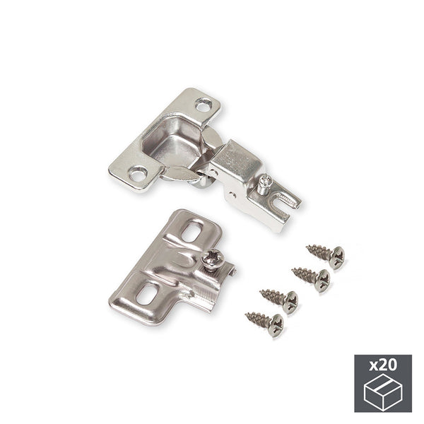 Topfscharnier 35 mm gerader Hals 105 º mit Schraubsockel 20 Stück Emuca online