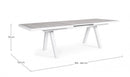 Tavolo Allungabile da Giardino 205-265x103x78h cm Krion Bianco