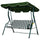 3-Sitzer-Gartenschaukel 170 x 110 x 153 cm, drehbar, grün und weiß