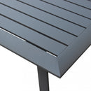 Set Salotto da Giardino Divano 2 Poltrone e Tavolino in Alluminio Antracite