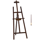 Cavalletto Treppiede da Pittura 51,5x71,5x134,5 cm in Legno di Pino Marrone
