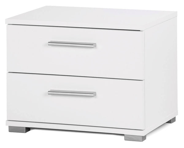 Fumer Frida Nachttisch aus weißer Spanplatte mit 2 Schubladen sconto