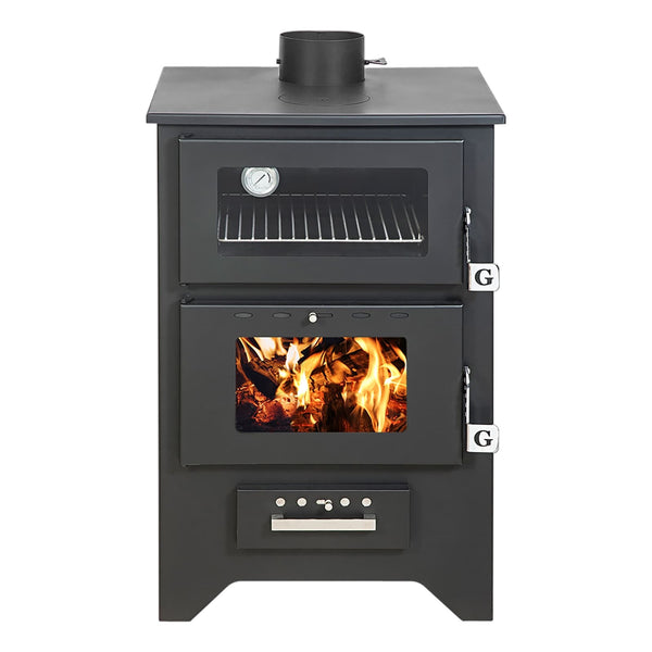 Stufa a Legna con Forno 14,6 KW 50,5x58,5xH90,5 cm Silvia Nera acquista