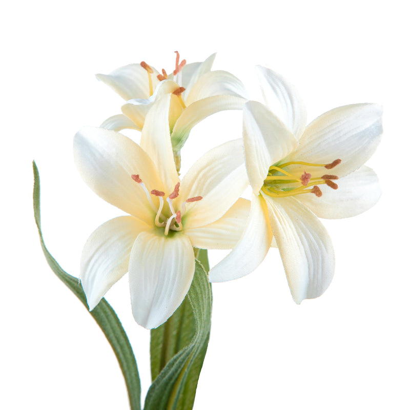 Set 12 Mini Lilium Artificiali con Fiori Altezza 56 cm 