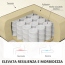 Divano 2 Posti Design Moderno 117x56.5x77 cm Tessuto Effetto Lino e Legno di Caucciù Crema   