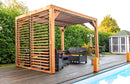 Pergola da Giardino con Veneziane Mobili 313x224x217 cm in Legno Picea Massello Termo Trattato