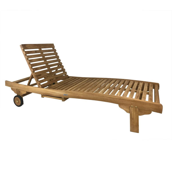 prezzo Lettino Prendisole Reclinabile per Esterno Meza con Schienale Regolabile in Legno Teak