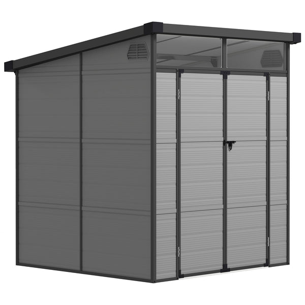 prezzo Casetta da Giardino Porta Attrezzi 190x191x215 cm in Plastica Grigio Chiaro