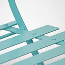 Set Tavolino e 2 Sedie Pieghevoli da Giardino in Acciaio Dalia Blu