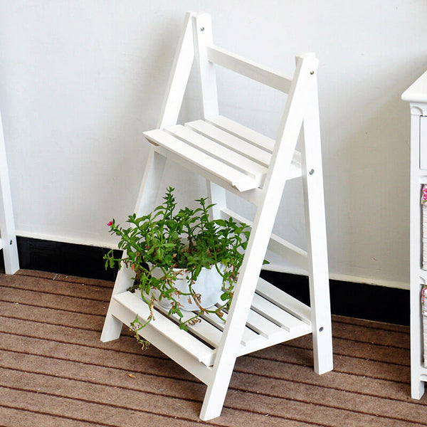 Pflanzenhalterregal 42 x 32 x 68 cm 2 abschließbare Regale aus Holz Fumer Kelvin White acquista