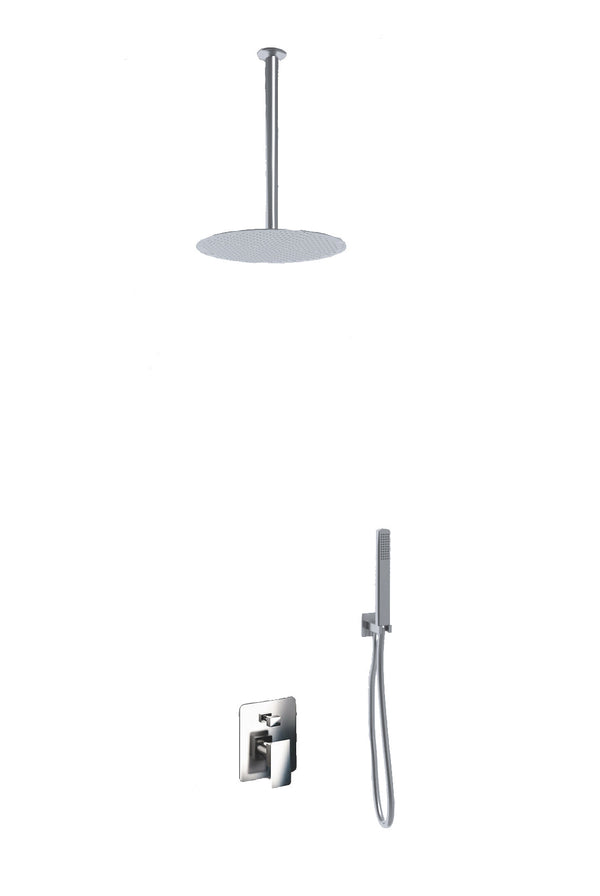 acquista Runder Deckenbrausekopf aus Edelstahl Ø25 cm und Mischerset