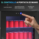 Cantinetta Frigorifero per Vino da 92L con Ripiani Regolabili per 20 Bottiglie e 50 Lattine 43x45x94 cm Nero      