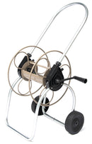 Carrello Avvolgitubo Manuale 60 mt in Acciaio Zincato Tortora