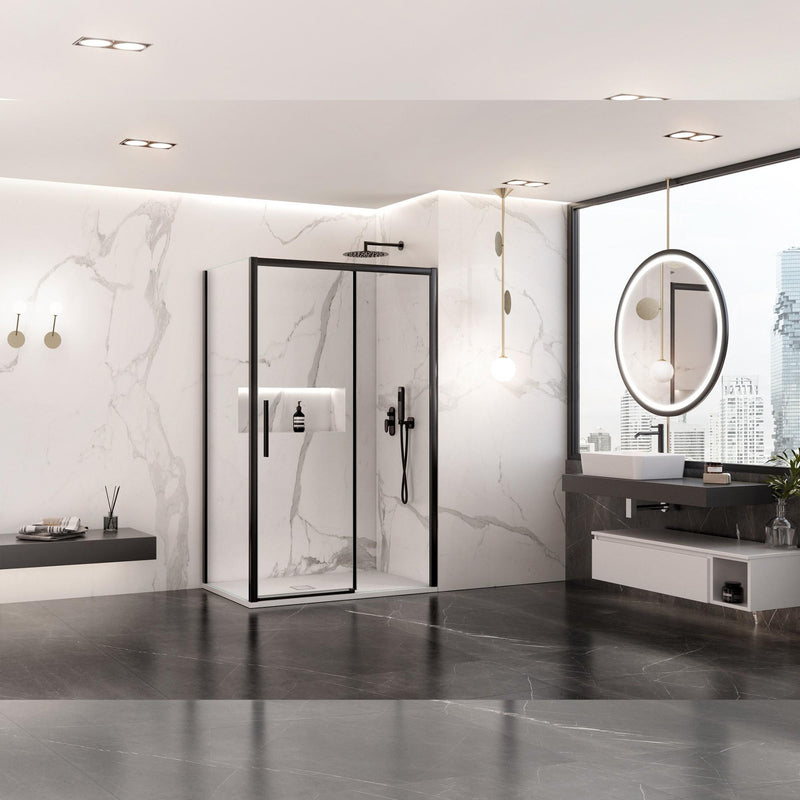 Box Doccia Angolare 1 Anta Scorrevoe in Cristallo Trasparente 6mm H195 Bonussi Eliane Varie Misure