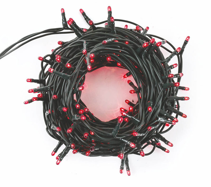 Luci di Natale 180 Minilucciole 7,8m Rosse da Interno Soriani