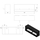 Camino a Bioetanolo da Parete 115x39,8 cm Flig Phoenix Nero