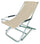 Klappbarer Relaxsessel aus beigem Aluminium