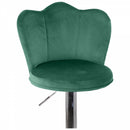 Set 2 Sgabelli 38x38x60/80 cm in Velluto Base Nera Ottanio