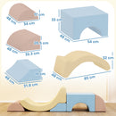 Set 5 Costruzioni Morbide per Bambini Rivestimento in Velluto Sfoderabile e Lavabile Multicolore    