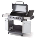 Barbecue a Gas GPL 4 Fuochi 133x57x112 cm in Acciaio Silver