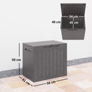 Baule da Giardino 56x41x50 cm con Maniglie Contenitore Porta Attrezzi Impermeabile in PP Marrone      