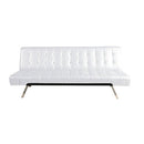 Divano Letto Prontoletto Click Clack Rivestimento in Similpelle Beige Darrel