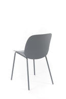 Set 4 Sedie 55x46xH79 cm in Polipropilene Eva Grigio Scuro