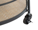 Carrello Arex 40x41,5x82 cm in Ferro e MDF Nero e Marrone