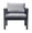 Gartensessel 70 x 75 x 60 cm aus grauem Aluminium mit grauen Kissen