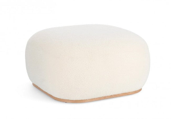 online Pouf Ø 68,5x36 cm Cozy Japandi in Tessuto Bianco