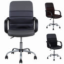 Sedia Poltrona Direzionale da Ufficio in Similpelle e Tessuto Vandi Grigio