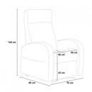 Poltrona Alzapersona Elettrica 2 Motori 74x85x160 cm in Tessuto Grigio chiaro