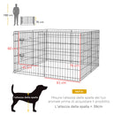Recinto per Cani e Cuccioli Box per Animali da 8 Pezzi 76 x 61 cm  in Filo di Ferro Nero