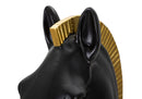 Cavallo da Scacchi 18,5x50x18,5 cm in Poliresina Nero/Oro