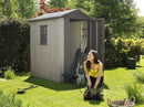 Casetta da Giardino Porta Attrezzi 129,5x216,5x188,5 cm in Resina Keter Factor 4x6 Beige