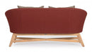 Divano 2 Posti 168x78x77h cm con Cuscini Coachella Scarlet