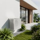 Copri Condizionatore 135x112x74 cm in Alluminio a Parete Big Blade XXL Bianco