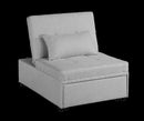Poltrona Letto Singolo Trasformabile 80x113x45 cm in Tessuto Grigio