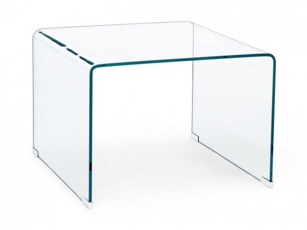 Quadratischer Couchtisch Iride mit Glas 60x60 in Glas prezzo