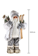 Babbo Natale con Sacco e Doni H45 cm Bianco