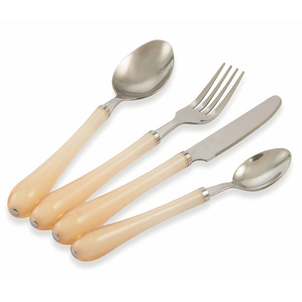 prezzo Service Besteckset 24-teilig in Edelstahl Villa d'Este Goccia Elfenbein