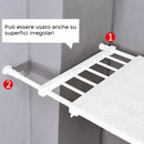 Mensola Estensibile per Armadi 35x45cm Scaffale Telescopico per Mobili Bianca